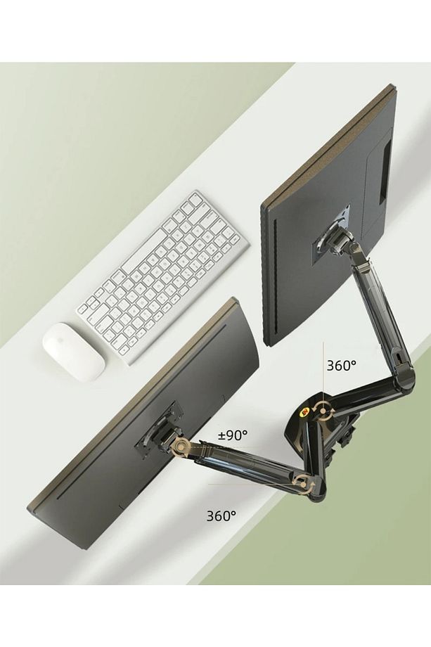 Nb F160 17-27" Çift Kol 2-9 Kg Amortisörlü Monitör Standı Yeni Versiyon - 5