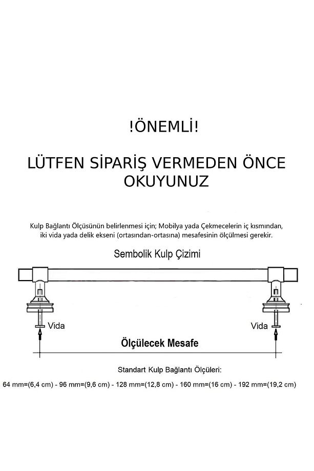 192mm Hasır Kulp Kapı Dolap Vestiyer Çekmece Kulbu Hasırkulp 192mm - 4