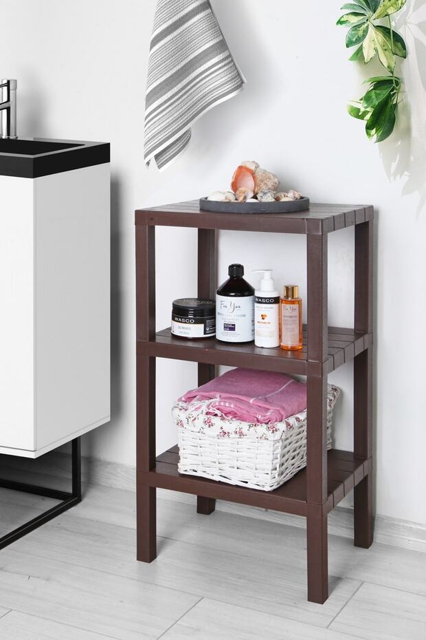 3 Tiers Organizer Plastic Shelving Unit Bookshelf Bathroom Kitchen Shelf