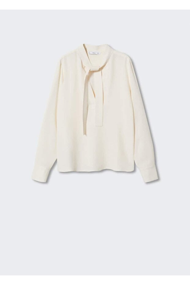 Kravat Yakalı Bluz - 3