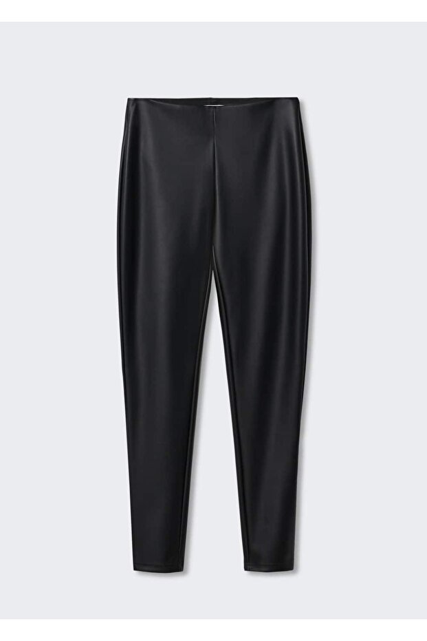 Deri Görünümlü Tayt - 3