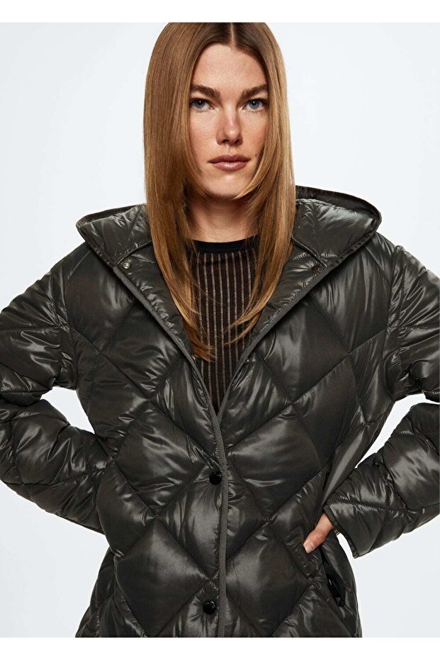 Kapüşonlu Kapitone Anorak - 5