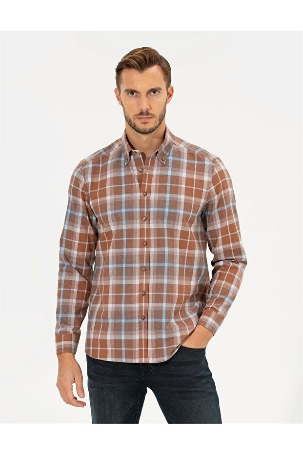 Bordo Regular Fit Gömlek - 5