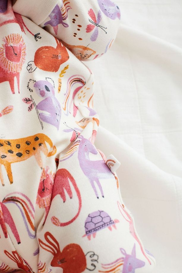 % 100 Pamuklu Pink Unicorn 3’lü Tulum Set - 3