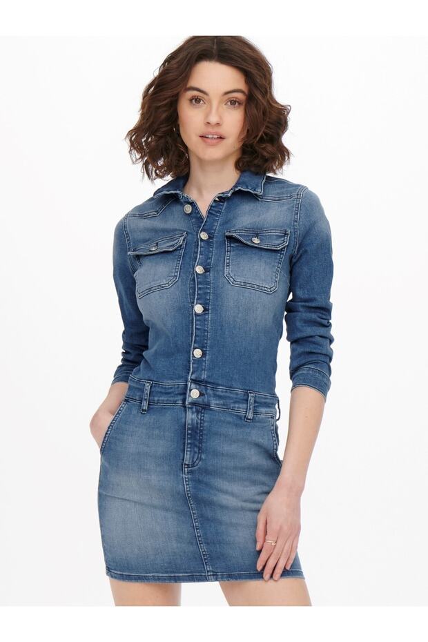Onlblush Ls Stretch Dnm Dress Add - 3