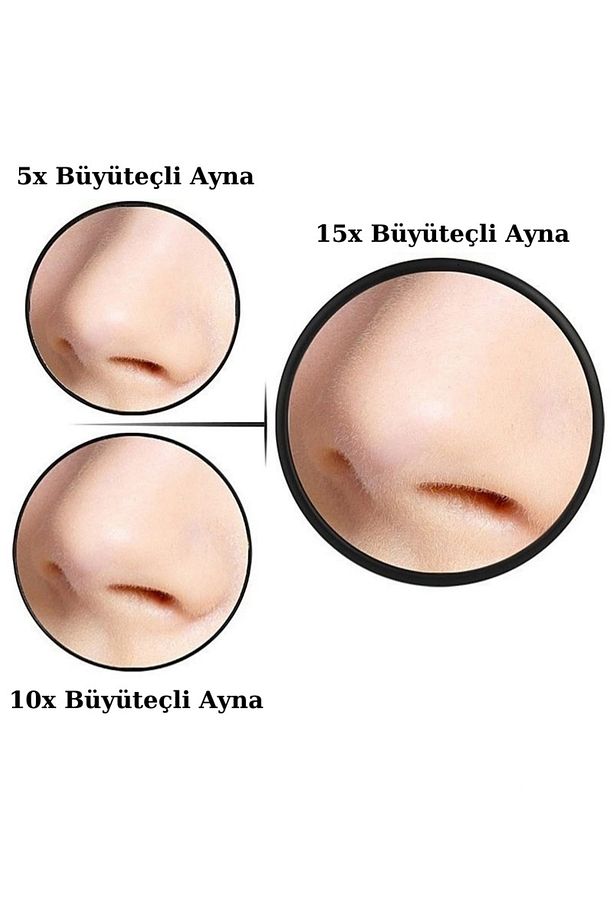10x Büyüteçli Vantuzlu Kaş, Sivilce, Siyah Nokta Aynası (normal Görüntüyü 10 Kat Yakınlaştırır) - 6
