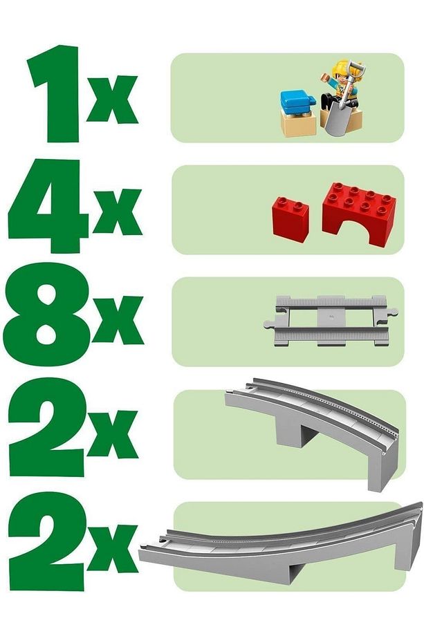 Duplo Tren Köprü Ve Rayları 10872 - Çocuklar Için Oyuncak Yapım Seti (26 Parça) - 4