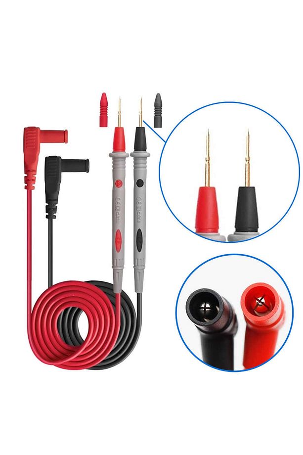 1 Çift Iğne Uçlu Multimetre Probu 1000v 20a Tüm Multimetreler Ile Uyumlu Test Ölçüm Kalosu - 3