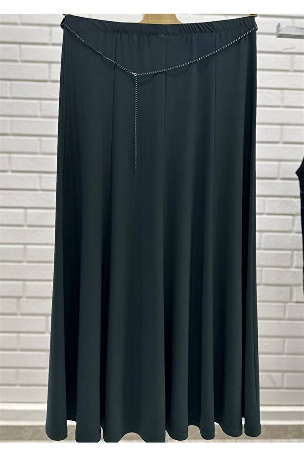 Large Size Mother Skirt with Elastic Waist - Sendy Fabric