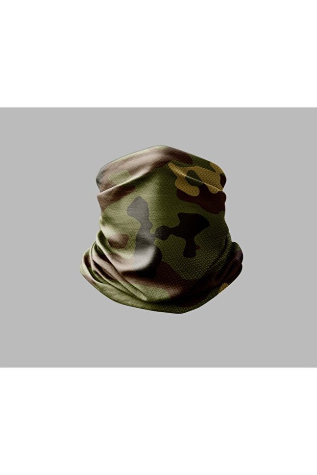 Camouflage Designed Biker Buff Mask Outdoor Neck Collar Unisex Bandana