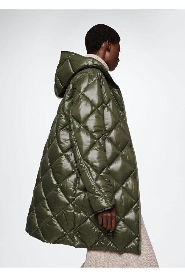 Kapüşonlu Kapitone Anorak - 7