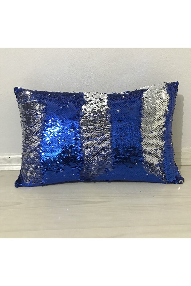 غطاء وسادة مزخرف مستطيل مزين بالترتر - 3