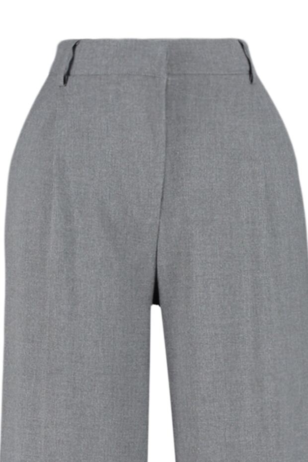Antrasit Palazzo/Extra Geniş Paça Dokuma Kumaş Pantolon TWOSS23PL00062 Palazzo - 6