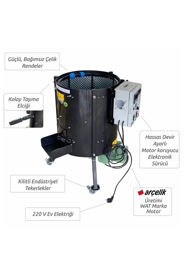 Cks80d 90 Litre 60 Kg Ceviz Soyma Makinesi Devir Ayarlı - 3