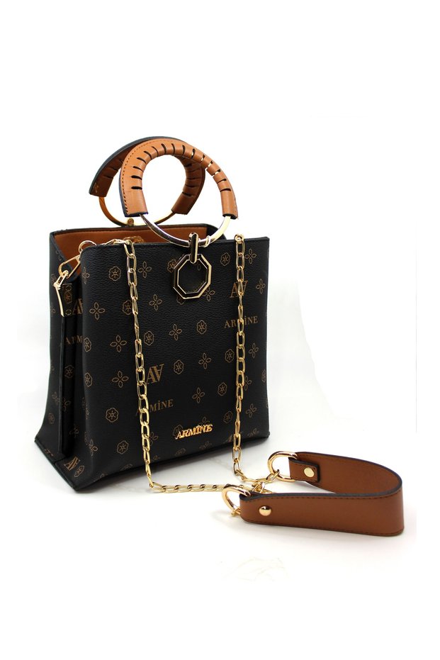 Printed Women's Evening Bag with Chain Strap