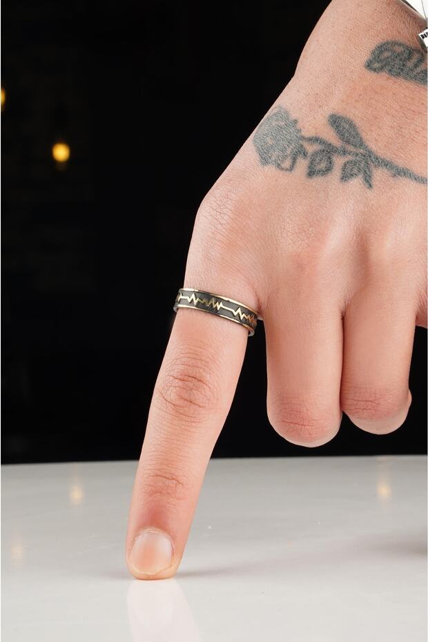 Kalp Atışı Model Çift Renk Ayarlanabilir Yüzük - 3