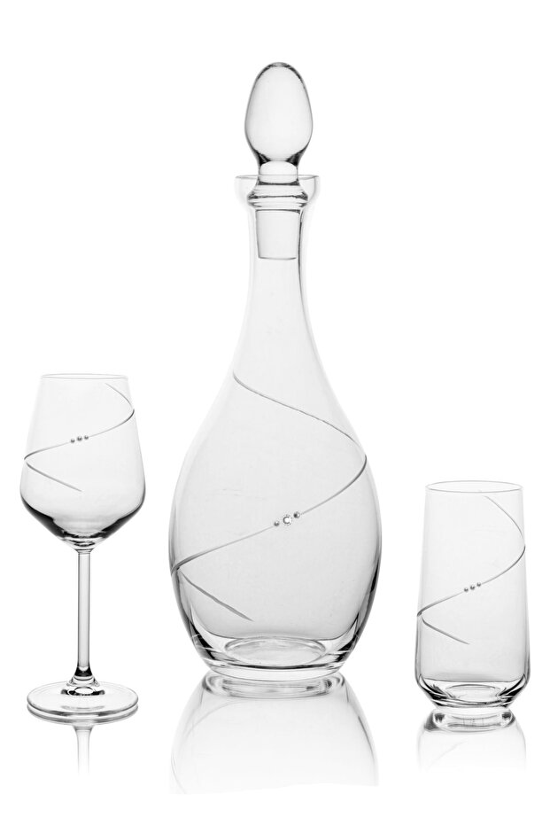 Paşabahçe Elegance 25 Piece 12 Person Soft Drink Set - Glass Water Set with Jug