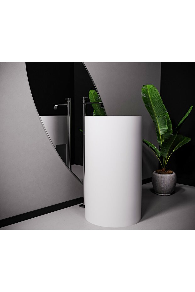 Monoblok Akrilik-corian Solid Banyo Lavabosu - 1