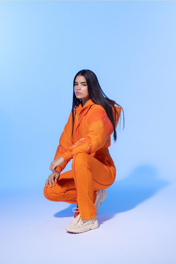 Glossy Y2k Orange Puffer Coat - 8