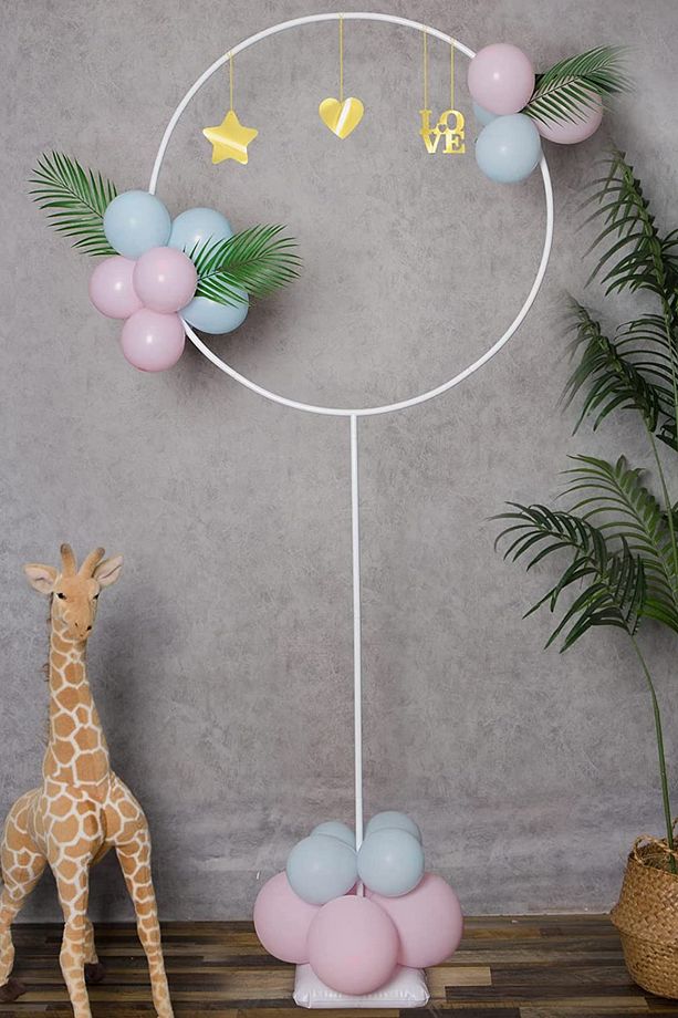 Daire Balon Standı - Yuvarlak Balon Süsleme Standı - Doğum Günü Ayaklı Balon Süsleme Standı - 6
