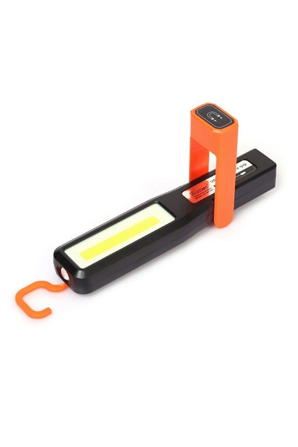 Mıknatıslı Ikaz Lambası Çalışma Oto Tamir Kamp Lambası Cob Led El Feneri Şarjlı - 3