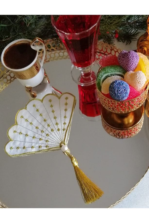 Kahve Yanı Peçete, Kahve Yanı Sunum Peçetesi, Kahve Servis Peçetesi,sunum Peçetesi (1 Adet) - 1