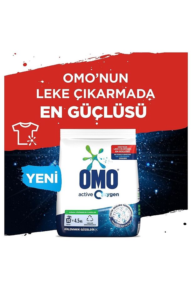 Active Oxygen Toz Çamaşır Deterjanı Beyazlar Için Ilk Yıkamada Çıkarır 4,5 Kg X2 Adet - 8