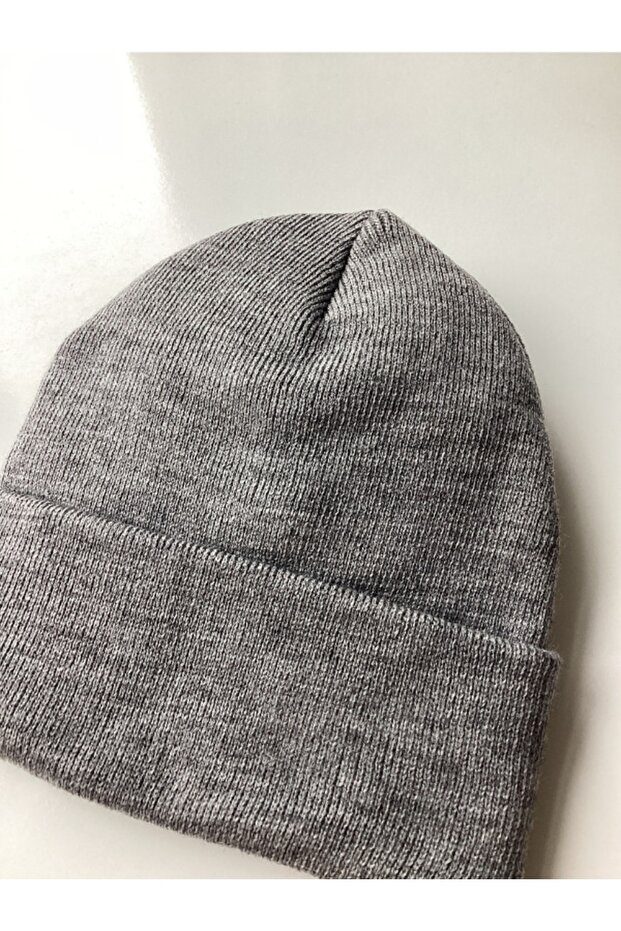 Unisex Basic Gri Bere
