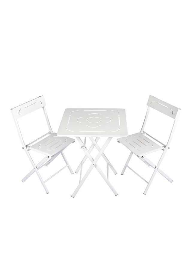 Ahşap Bistro Set Beyaz
