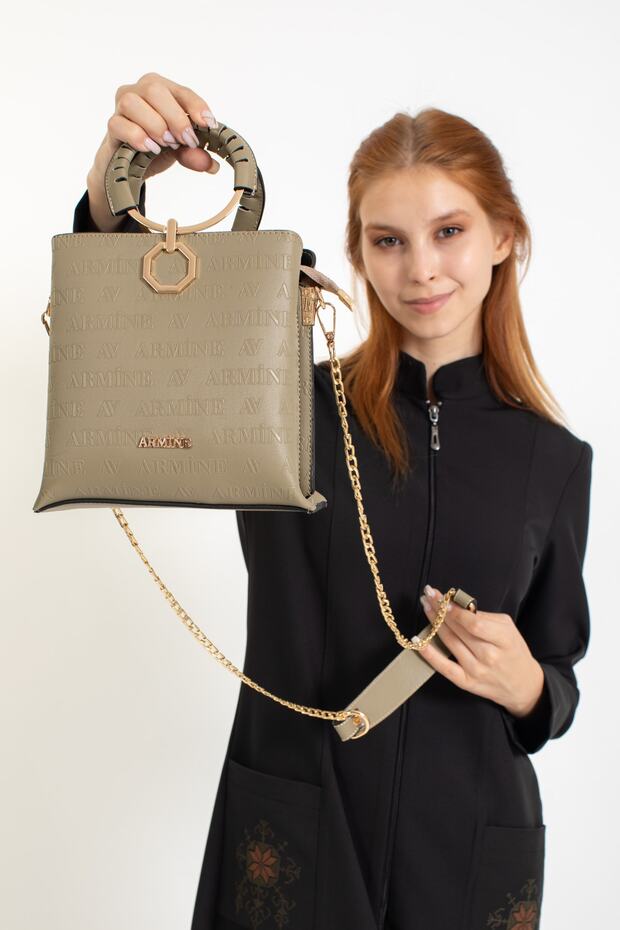 260 Laser Women's Handbag, Shoulder Bag Khaki