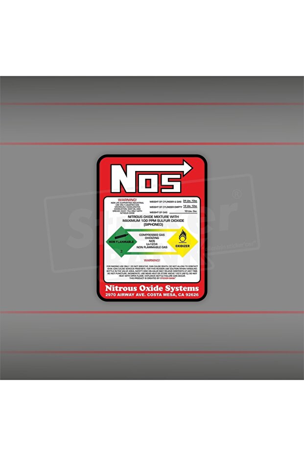 Car Sticker Nos Tube Label Sticker