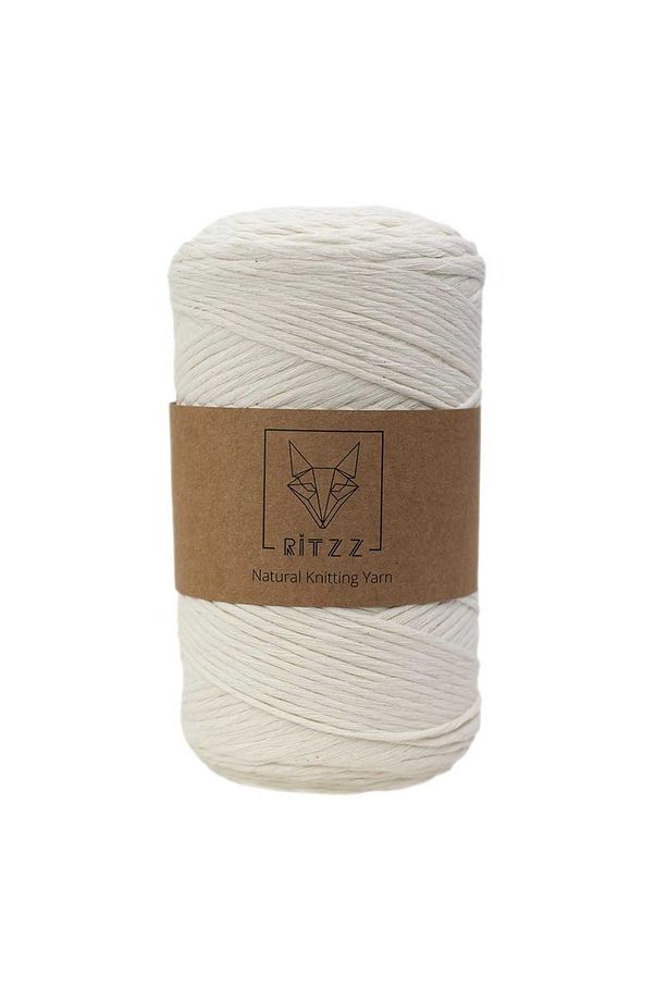 Ekru Tek Burgulu Pamuk Ip String Makrome Ipi 2mm - 1