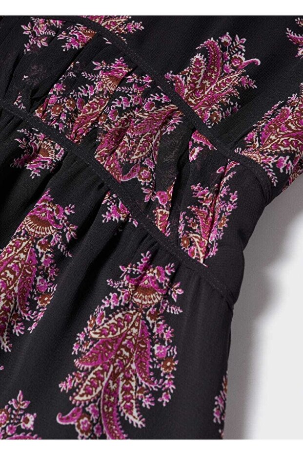 Barok Desenli Elbise - 6