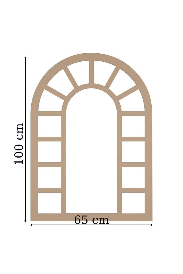 Hint Pencere Ayna Kanallı Boyanabilir Dekoratif Duvar Çerçeve 18mm Ham Mdf 65 X 100cm - 5
