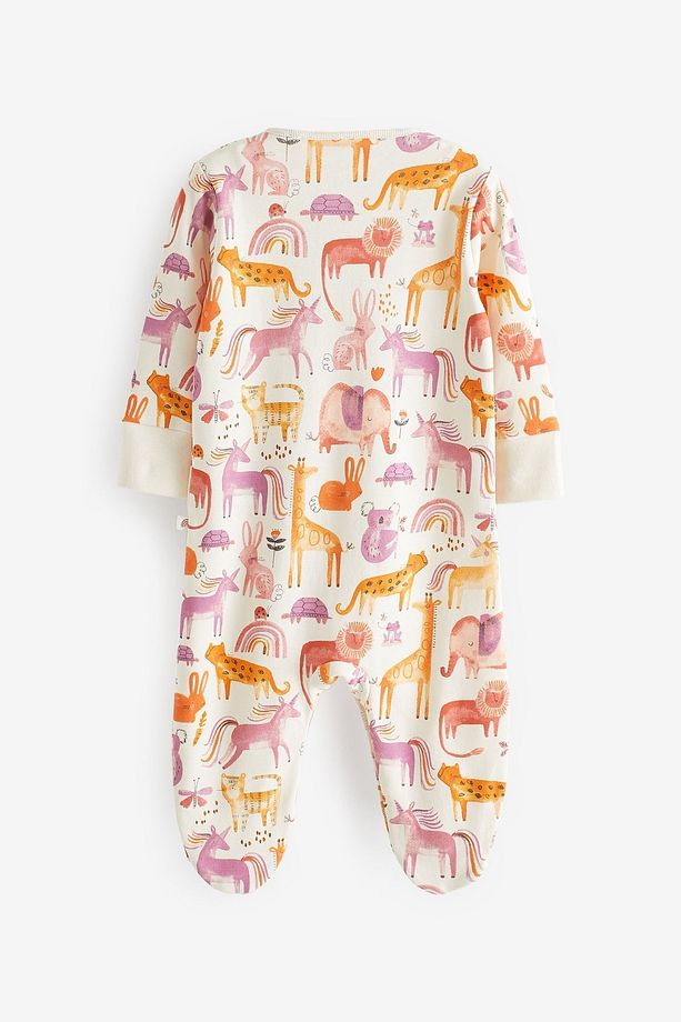 % 100 Pamuklu Pink Unicorn 3’lü Tulum Set - 4