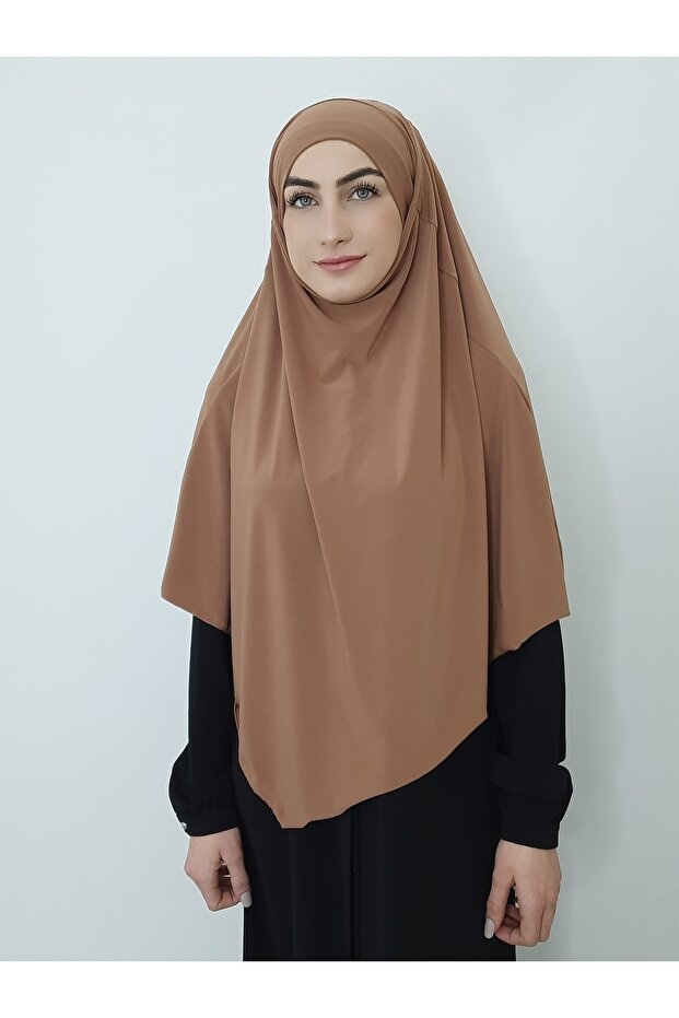 وشاح كبير عملي مع ربطة عنق سوفليه جاهزة بلون الجمل الخيمار