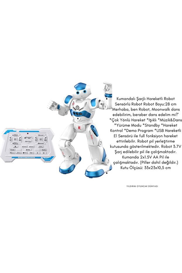 Kumandalı Şarjlı Hareketli Robot - 1