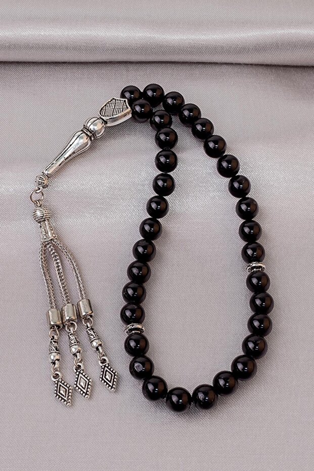 Black Tourmaline Stone Rosary