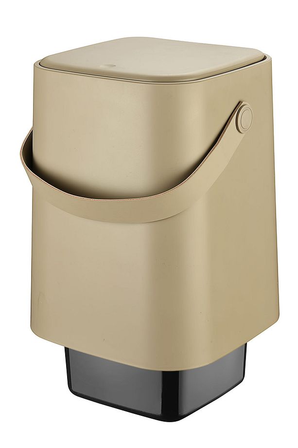 Tutma Saplı Iç Kovalı Tezgah Üstü Mutfak Ve Banyo Çöp Kovası 8 Lt - Latte - 3