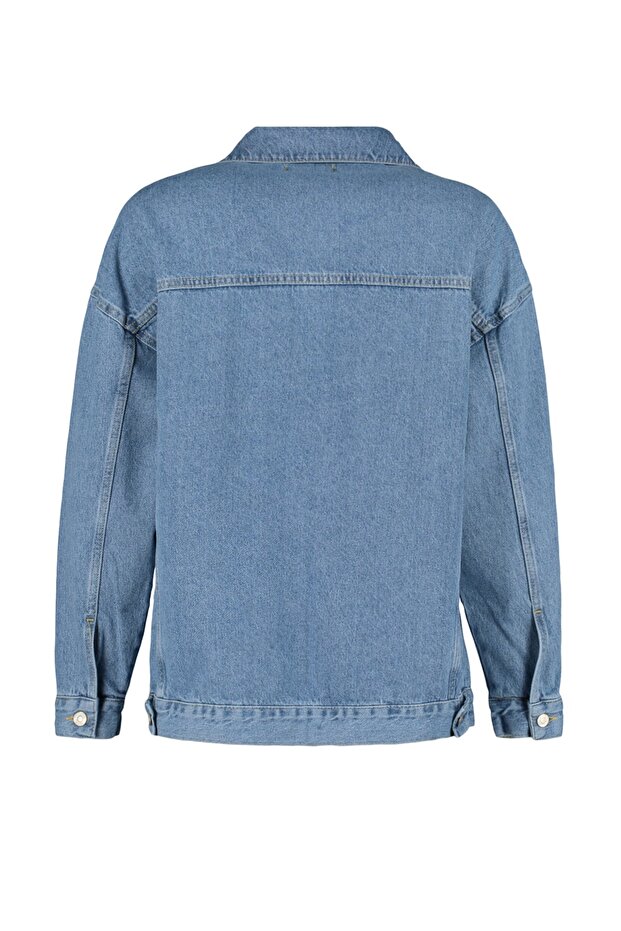 Mavi Oversize Trucker Denim Ceket TWOAW23CE00189 - 9