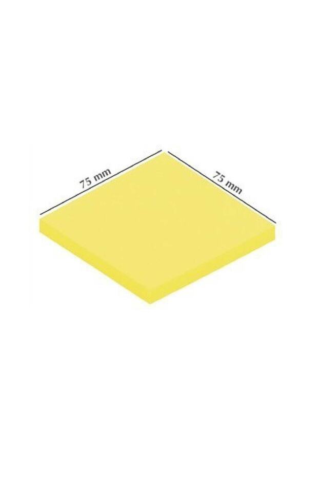 5 Adet Postit 75mm X75mm Yapışkanlı Kağıt 80 Yaprak Sarı - 3