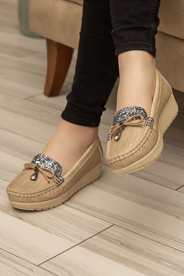 Orthopedic Daily Stone Bow Ultra Light Mother Shoes