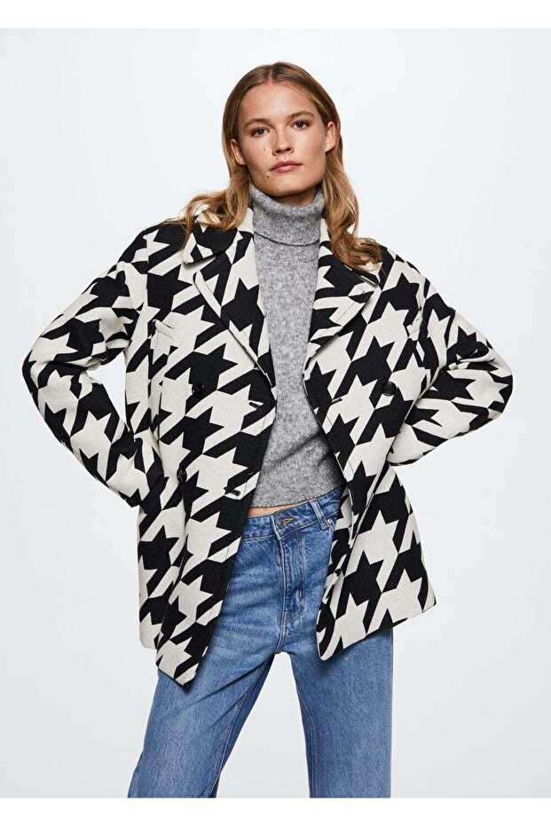 Düğmeli Pamuklu Palto - 1