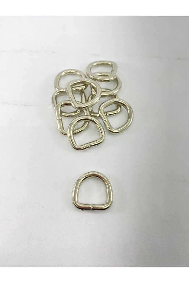 10 قطع 2 سم حلقة على شكل حرف D - 1