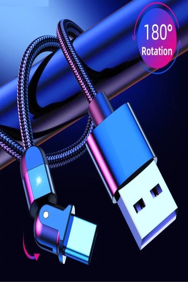 J4 180 Derece Micro Usb 5a/100w J4 Type-c 5a/100w Şarj Ve Data Kablosu -2mt - 2