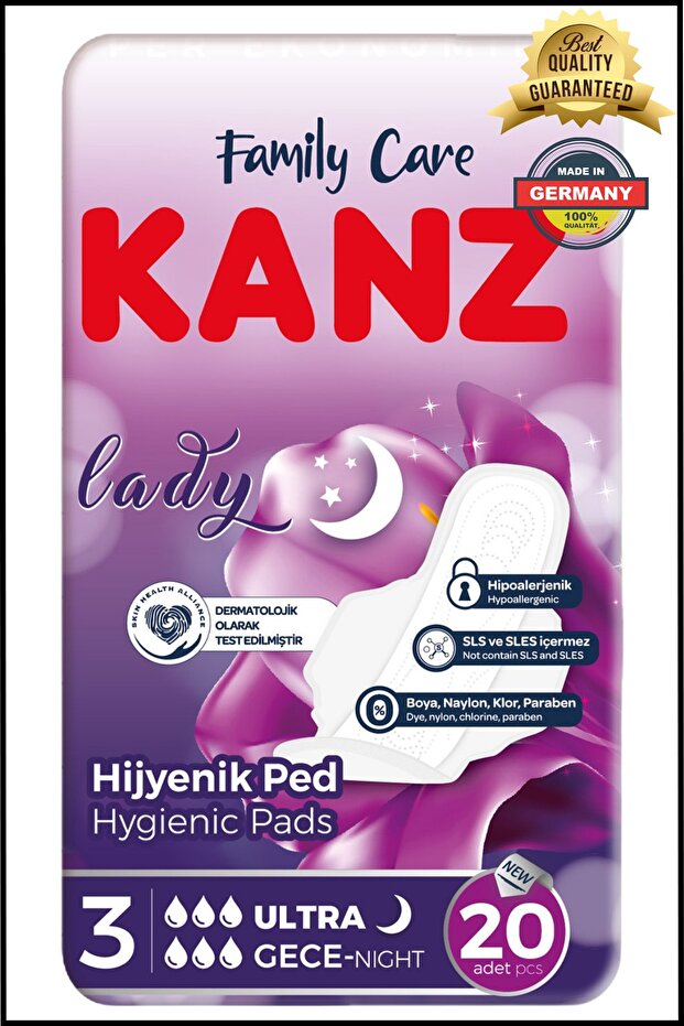 20 Pack Women's Pads Ultra Night Sanitary Pads