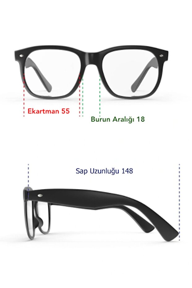 Unisex Rectangular Retro Sunglasses - 3