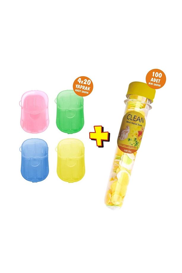 4 Kutu Kağıt Sabun + 1 Tüp Parfümlü Elde Eriyen Mini Kağıt Sabun - 1