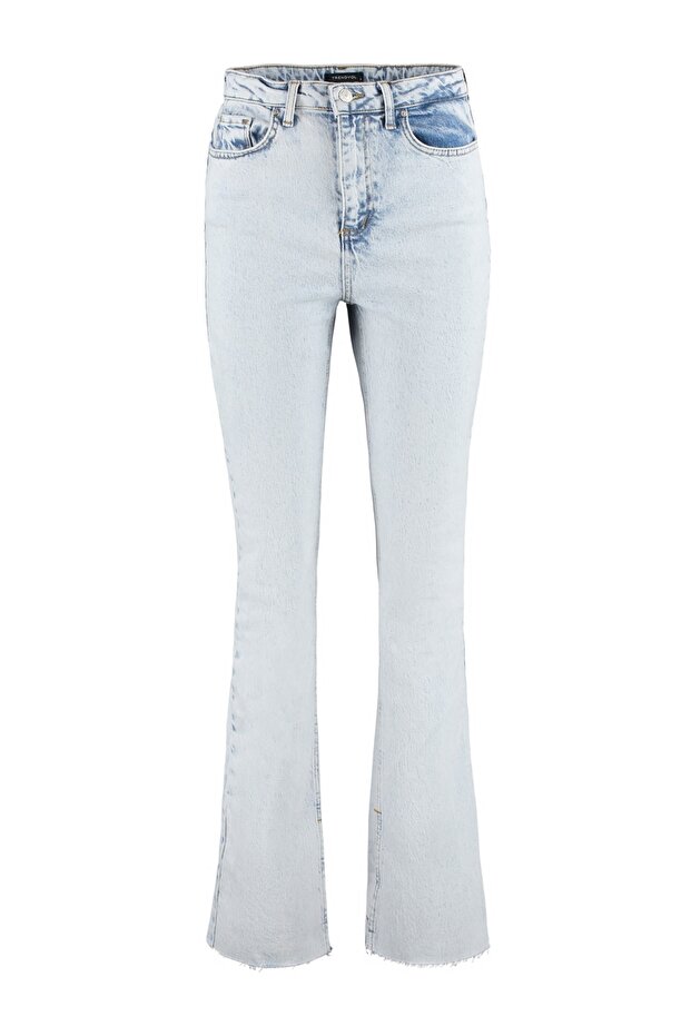 Mavi More Sustainable Yırtmaçlı Az Esnek Yüksek Bel Flare İspanyol Paça Jeans TWOAW22JE0382 - 6