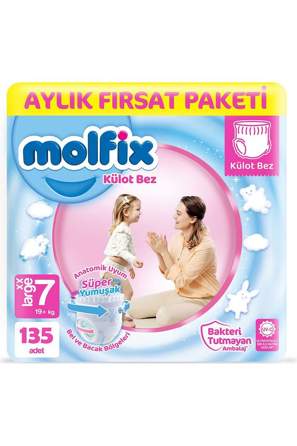 Külot Bebek Bezi 7 Beden Süper Fırsat Paketi 27 X 5 = 135 Adet - 1